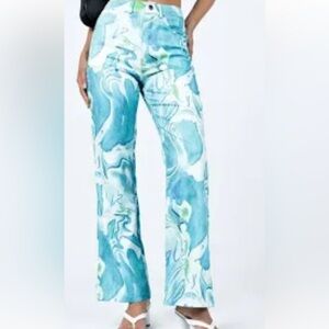 princess polly blue marble pants